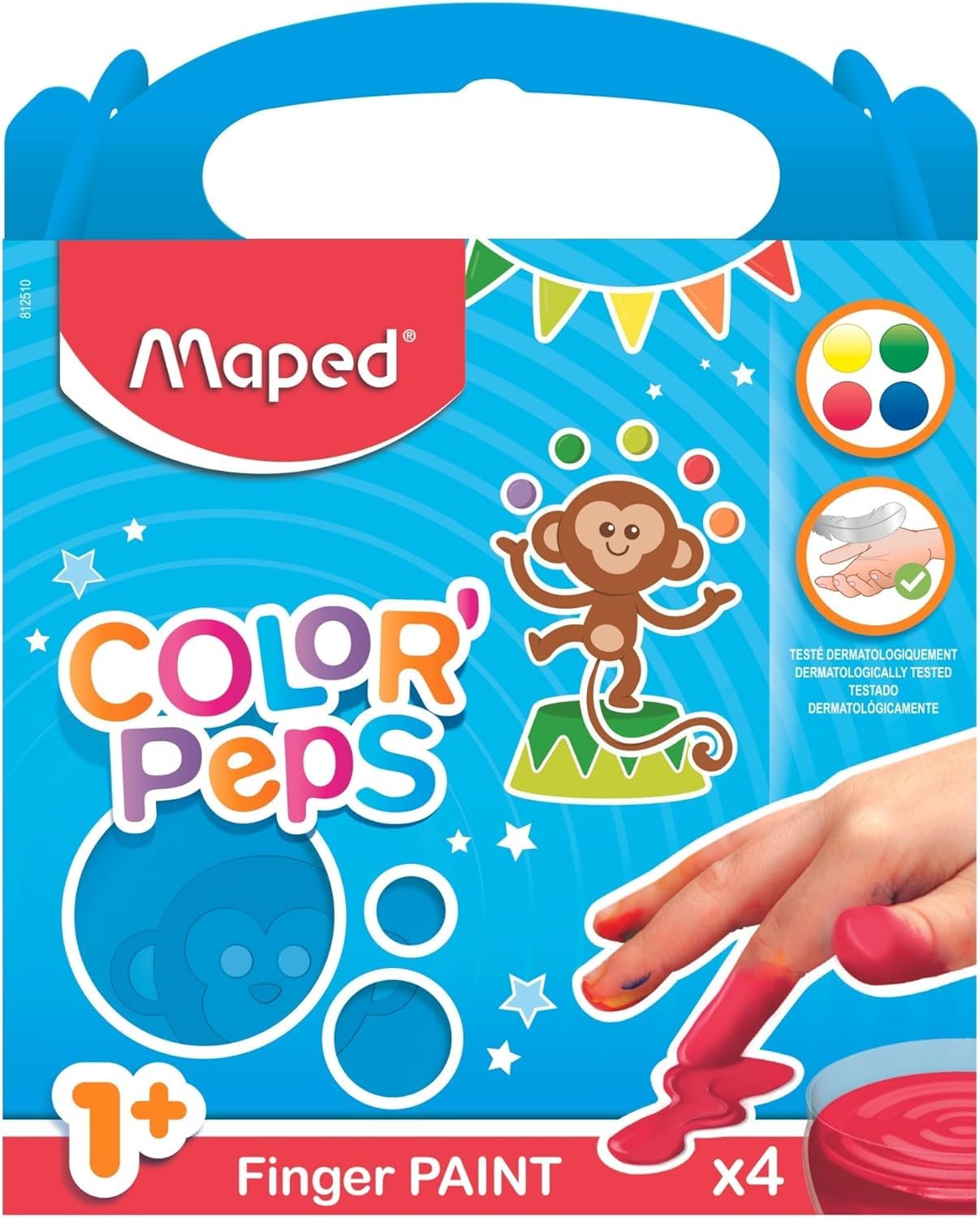 Maped Palette De Peinture COLOR'PEPS, 12 Couleurs - Bretonne