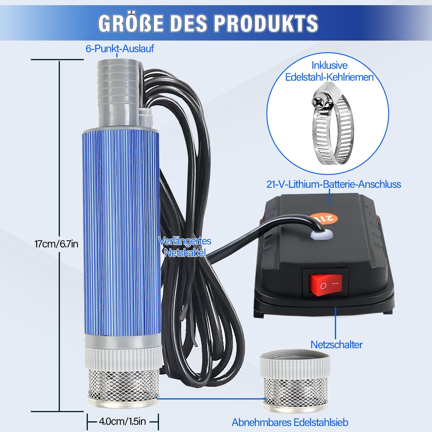 TIHOOK 38mm Submersible Water Pump for Makita BL 18V Battery, 100W Diesel Pump with Filter Mesh, for Vehicle & Marine Boat 4 71RgcvV4gZL. AC SL1500