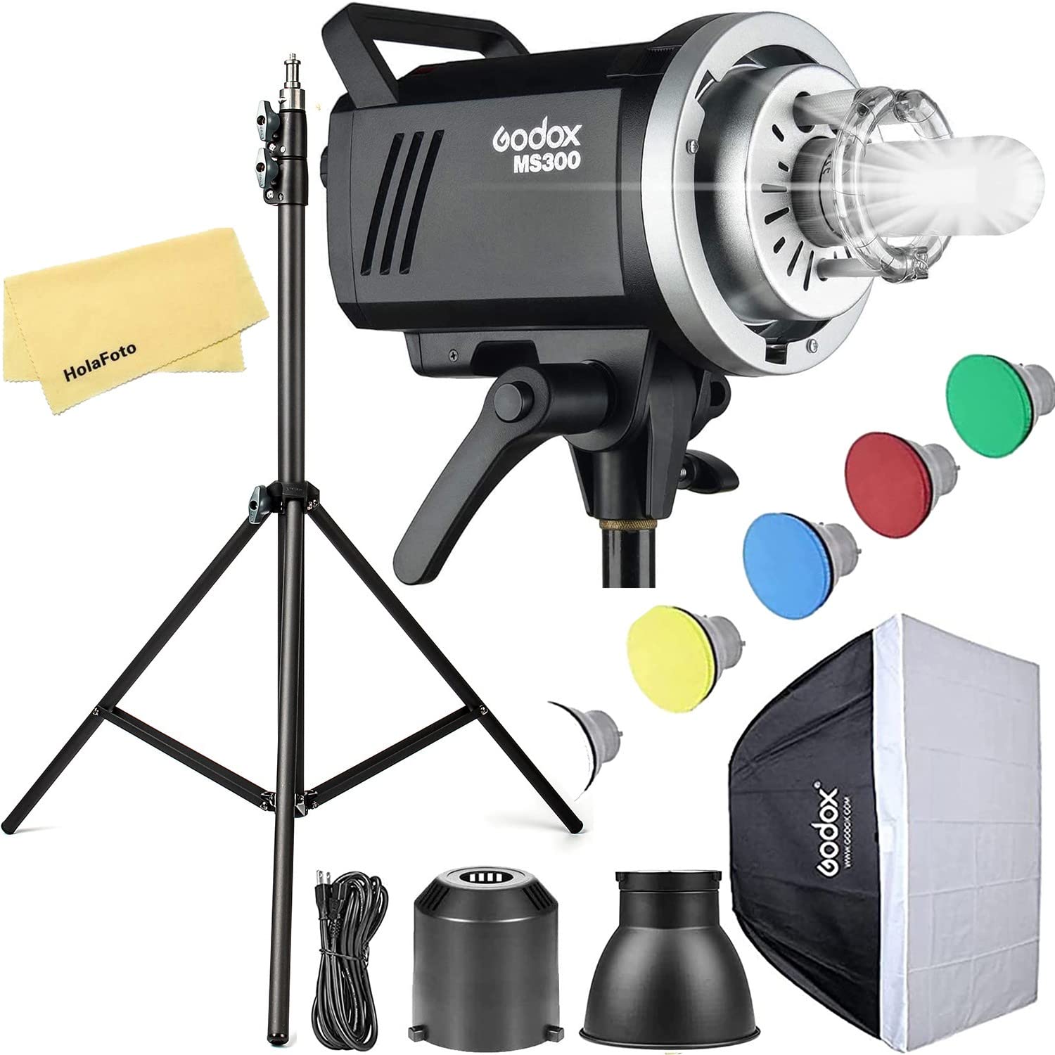 Godox MS300 Strobe Light Compact Studio Bowens Mount Flash