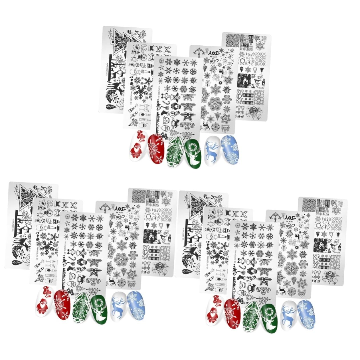 Beaupretty 15 Piezas para estampar uñas stamping para uñas plantillas uñas estampado de uñas plato de uñas de navidad kit de uñas clavo enchapado placas de estampación de arte de uñas