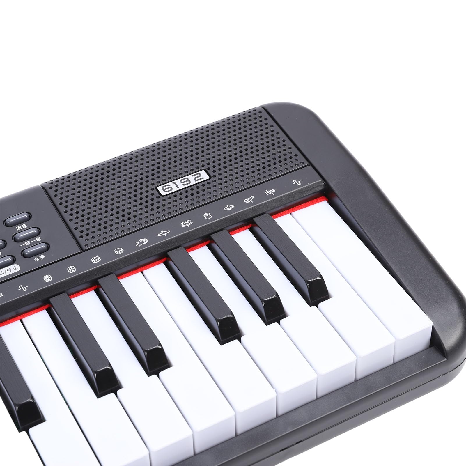 Tastiera per a 61 Tasti, Tastiera Elettronica Portatile in Plastica con Supporto per Microfono per Principianti Adulti