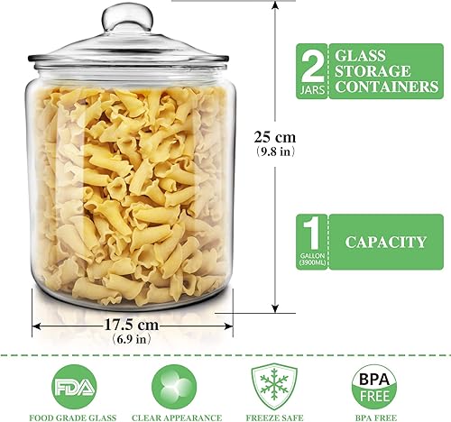 Miniatura 6 de Masthome Soporte para tartas y 2 tarros de almacenamiento de vidrio soporte de exhibición para fiestas de Navidad bodas plato de pastel acrílico