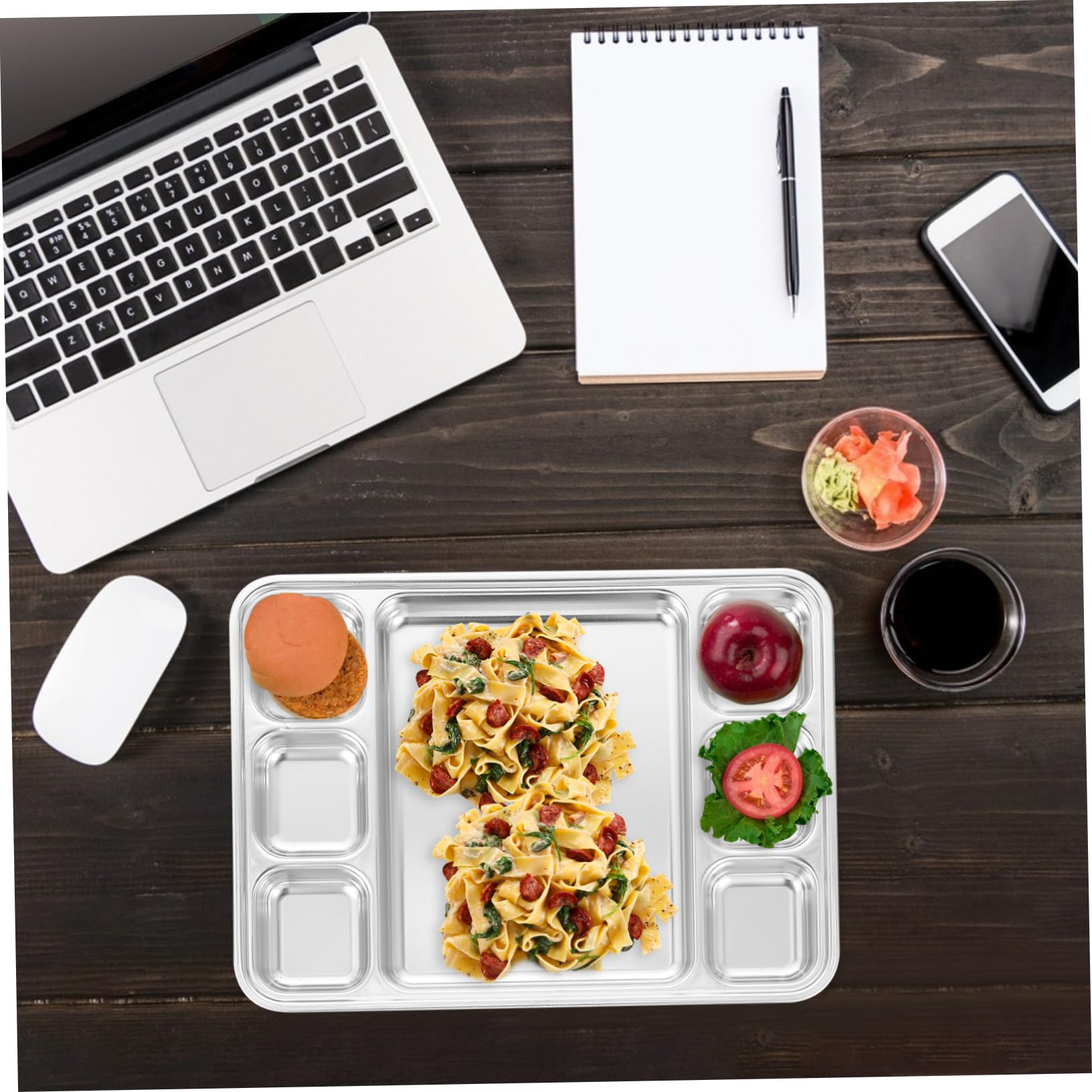 Unomor Plates Compartment Serving Plate for Boys and Girls Camping Hiking Easy to Clean