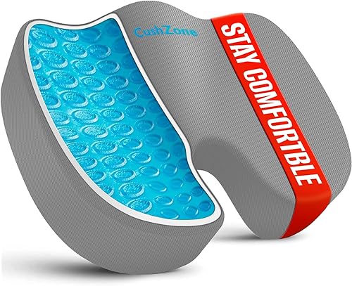 Miniatura 21 de Cojín de asiento para silla de oficina, cojín de espuma viscoelástica mejorada de gel refrescante para sentarse durante mucho tiempo, almohada para