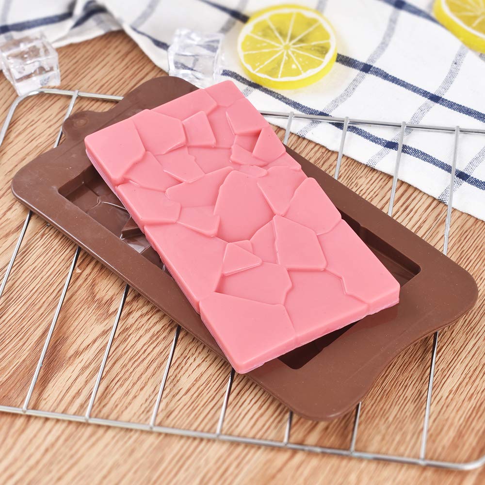 ionEgg Break Apart Silicone Chocolate Moulds, Fragments Chocolate Bar Moulds, Homemade Protein and Energy Bar Moulds, 4 Packs - Image 2