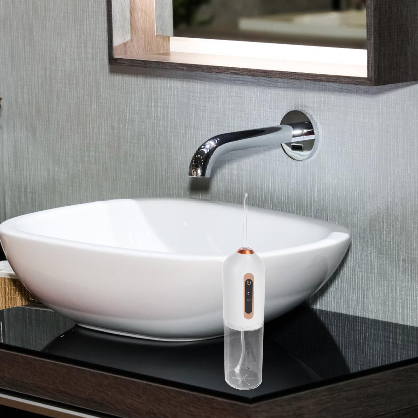 Mini Irrigador Bucal Portátil Recargable Resistente al Agua Hilo Dental de Agua Eléctrico para Limpieza Dental para Viajes Casa Oficina