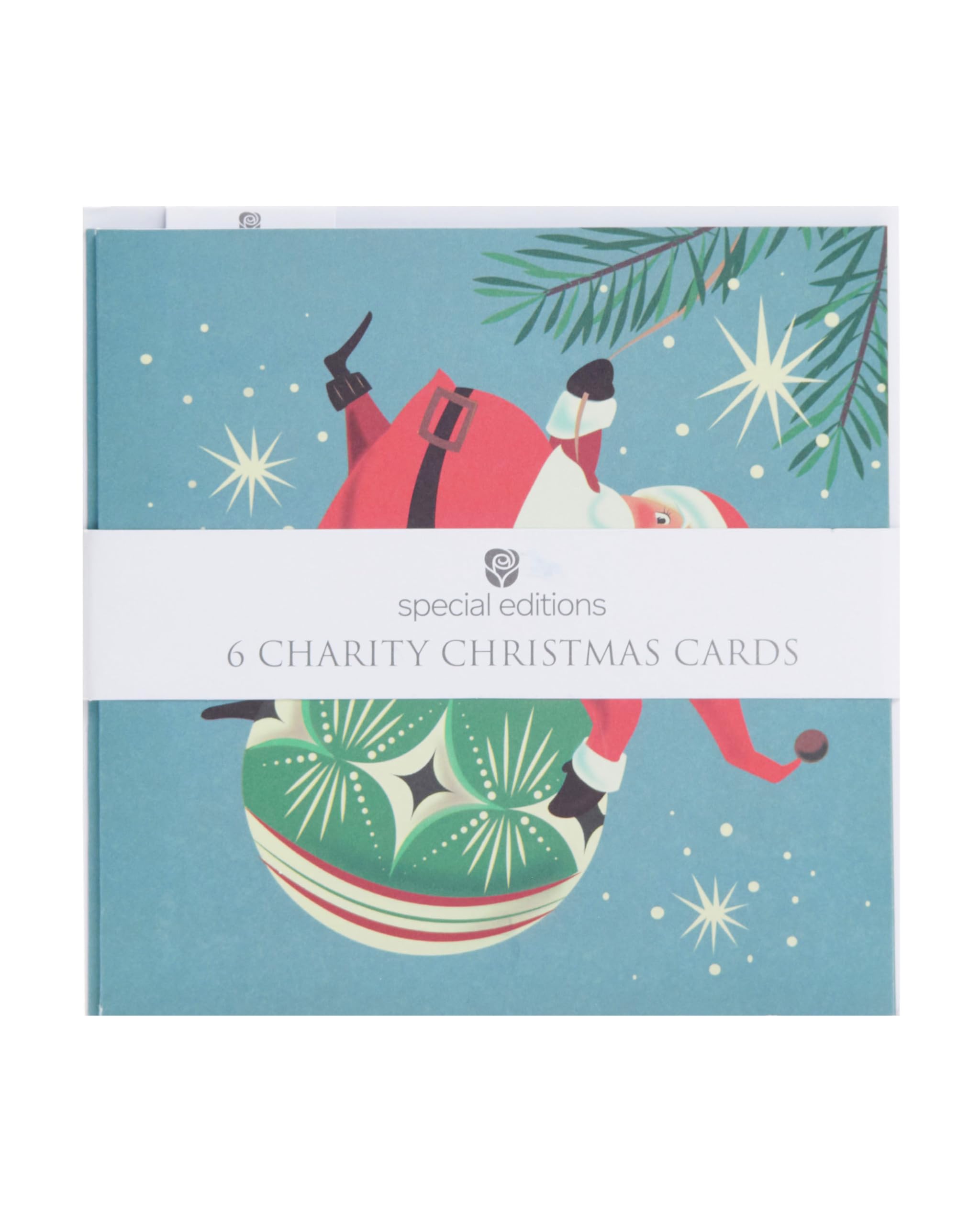 UK Greetings Biglietti Di Natale 6 Pezzi: Design 'Peace On Earth' Con Tortora, Buste Incluse, 14x14 Cm, FSC, Beneficenza