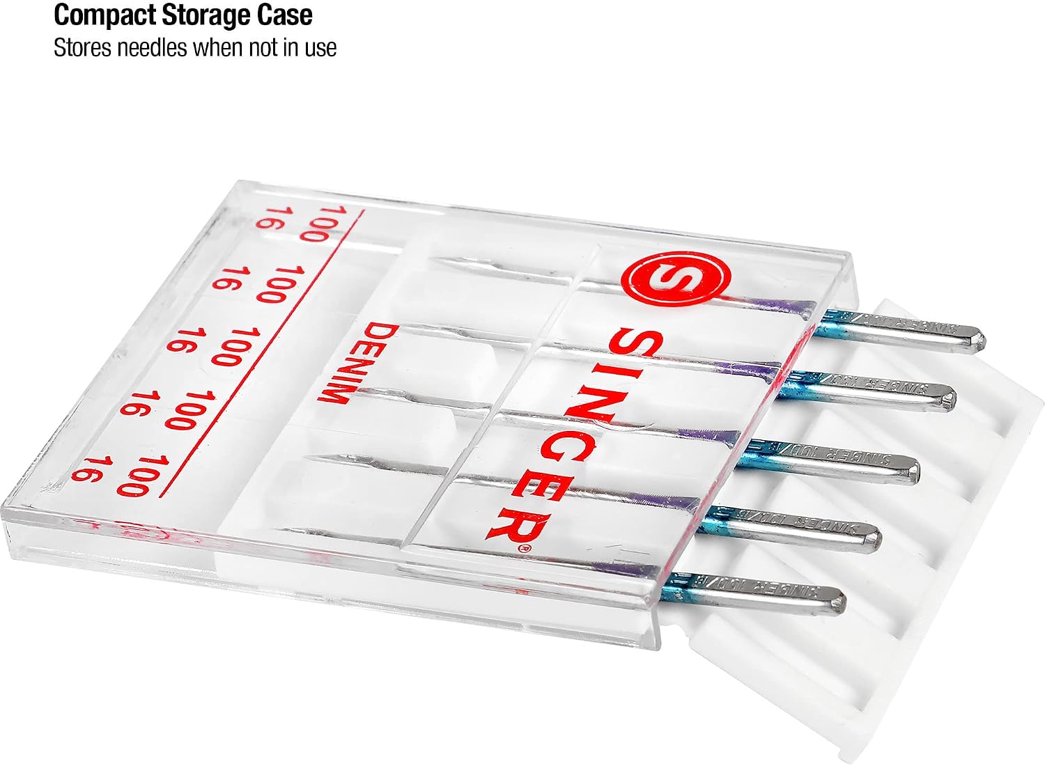 SINGER Denim Sewing Machine Needles, Size 100/16-5 Count