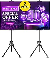 Vista 1 de Soportes de póster para exhibición - Soporte para póster de piso, soporte de exhibición de póster, soporte retráctil para banner, soporte