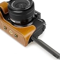 MUZIRI KINOKOO Fuji XS10 Hoesje PU Lederen Hoesje Compatibel voor Fuji X-S10 Beschermhoes met Grip Case, Bruin, Retro