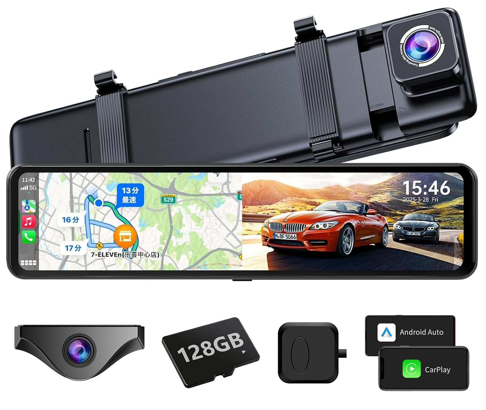 新品OKYES ドライブレコーダーT16 ミラー型 前後カメラ 128GB Amazon.co.jp: OKYES ドライブレコーダー ミラー型 前後カメラ【11