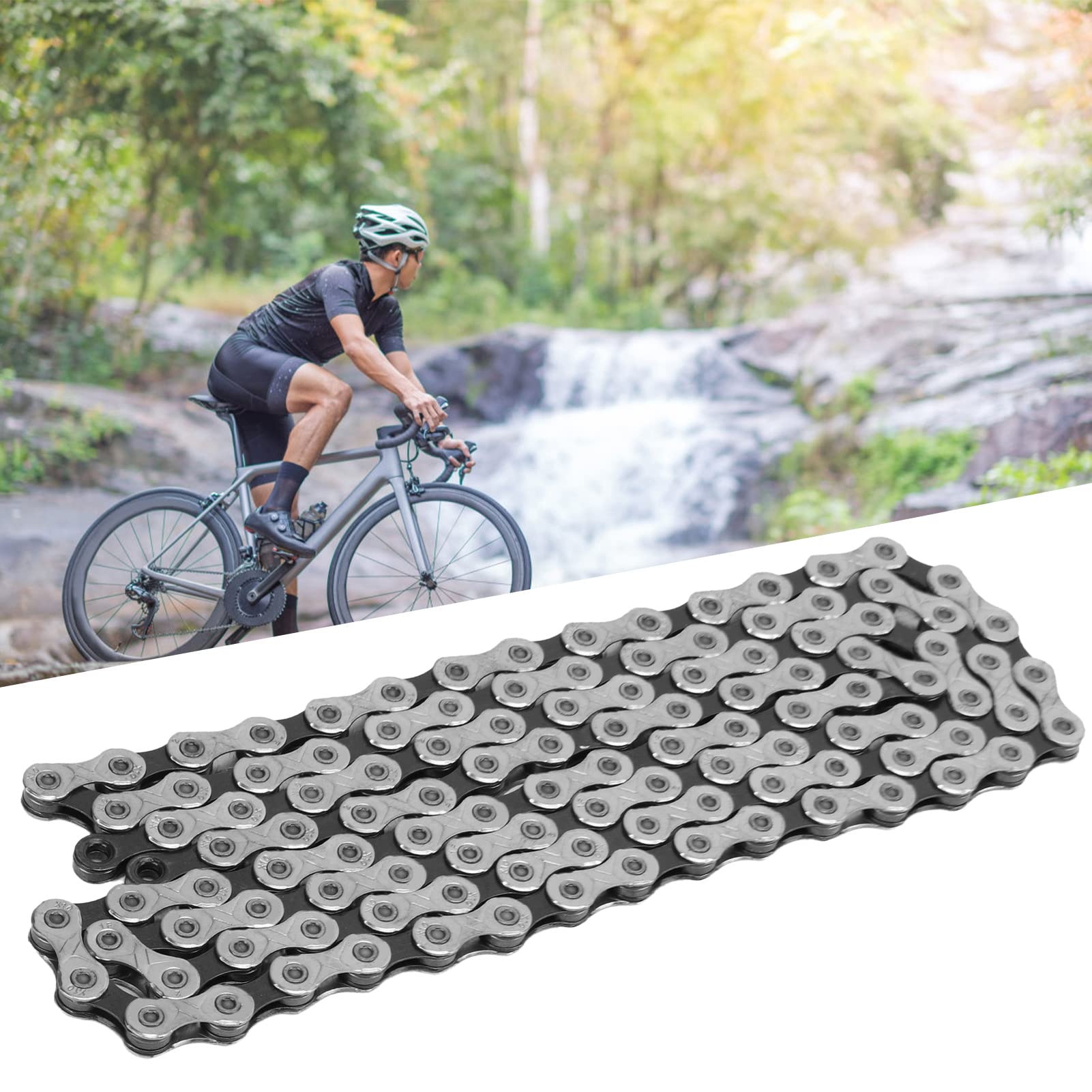 Cadena de bicicleta de 10 velocidades Cadenas de bicicleta duraderas de acero de aleación de primera calidad de bajo ruido para bicicletas de montaña de carretera 116 eslabones