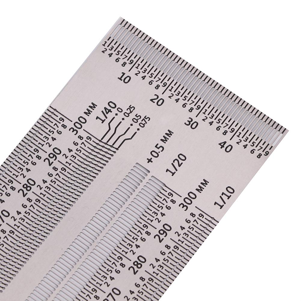 regla, Localizador de línea acero inoxidable, herramienta medición carpintero con escala precisión 0,25 mm