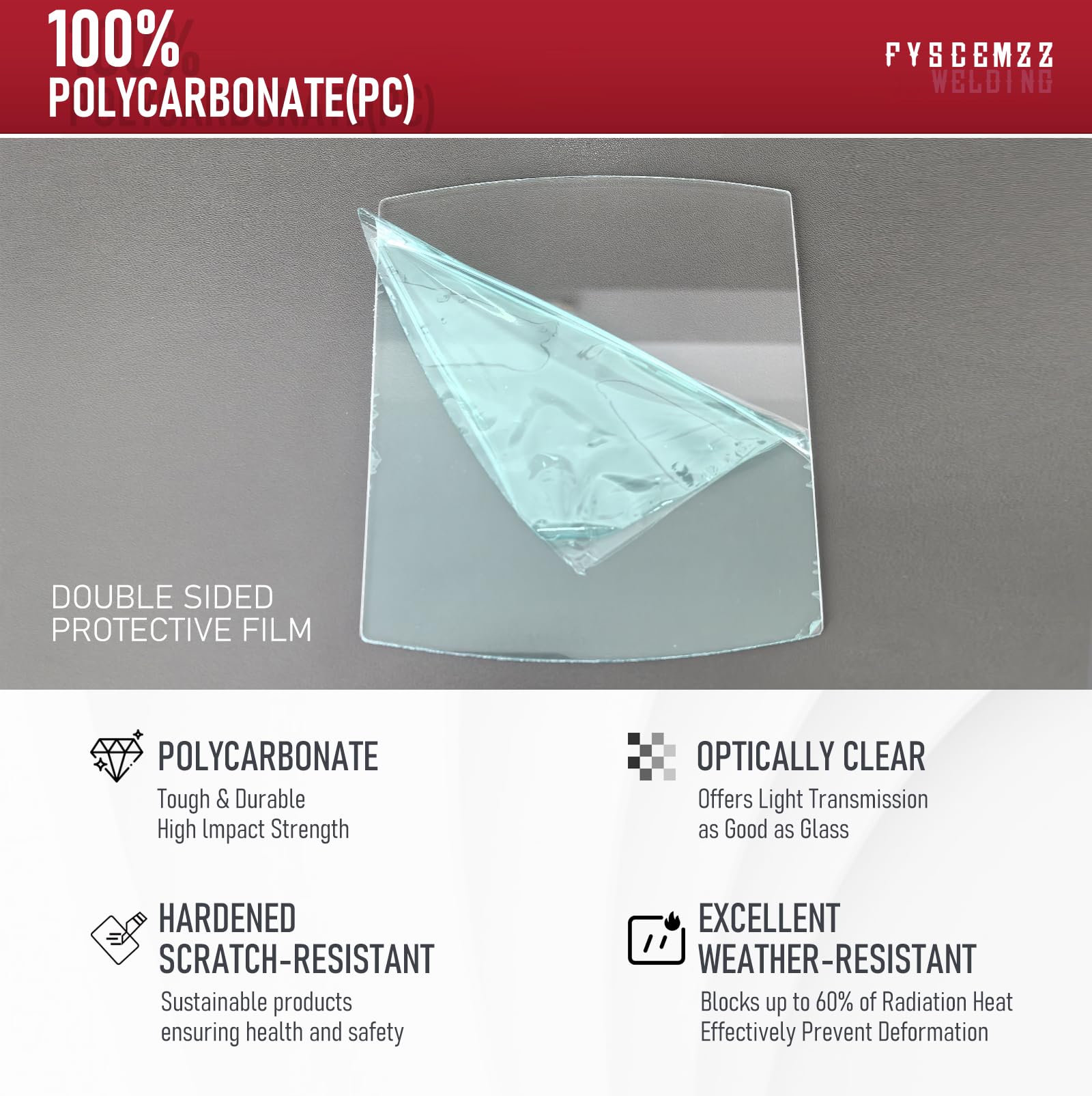 20 piezas – 216326 cubierta de lente transparente frontal exterior para cascos de soldadura MP-10, EIite, DigltaleIite y Tltanium Series