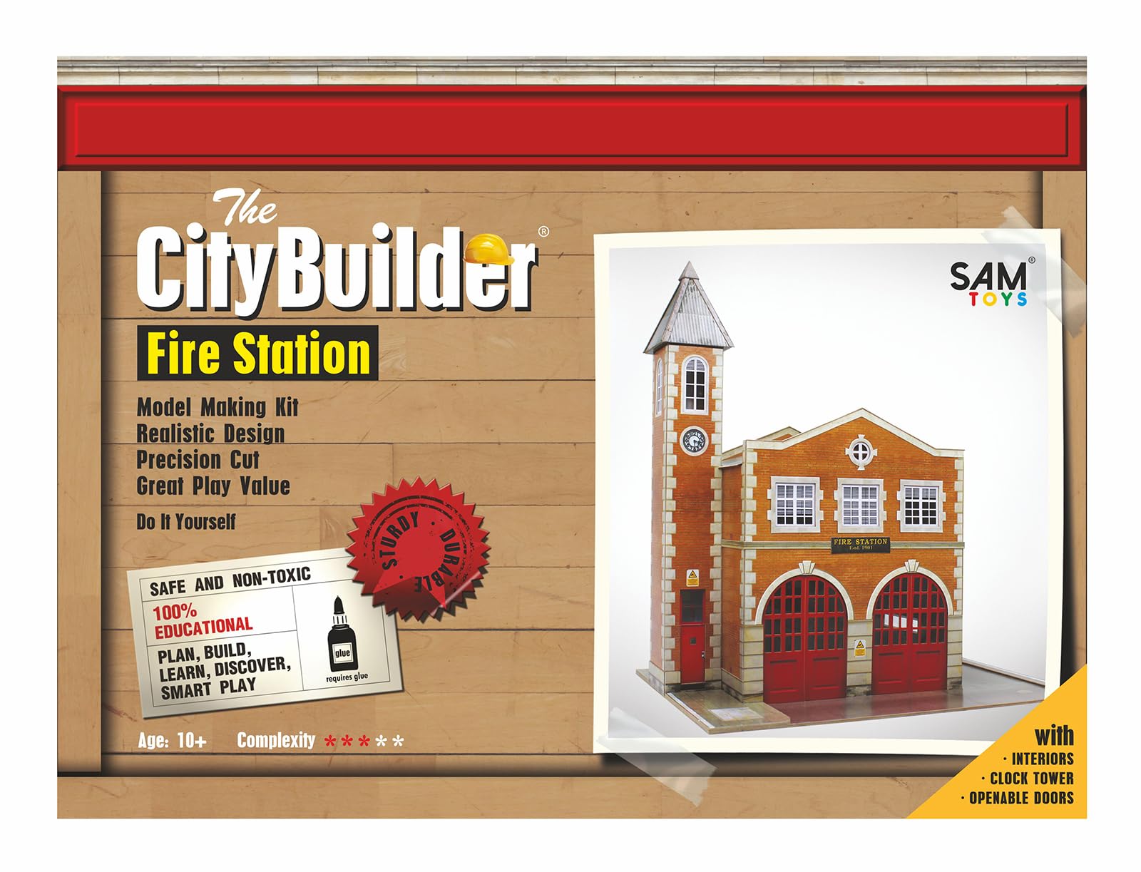The CityBuilder FIRE Station Cardboard Model Making Kit - O Scale Model Railroad Building