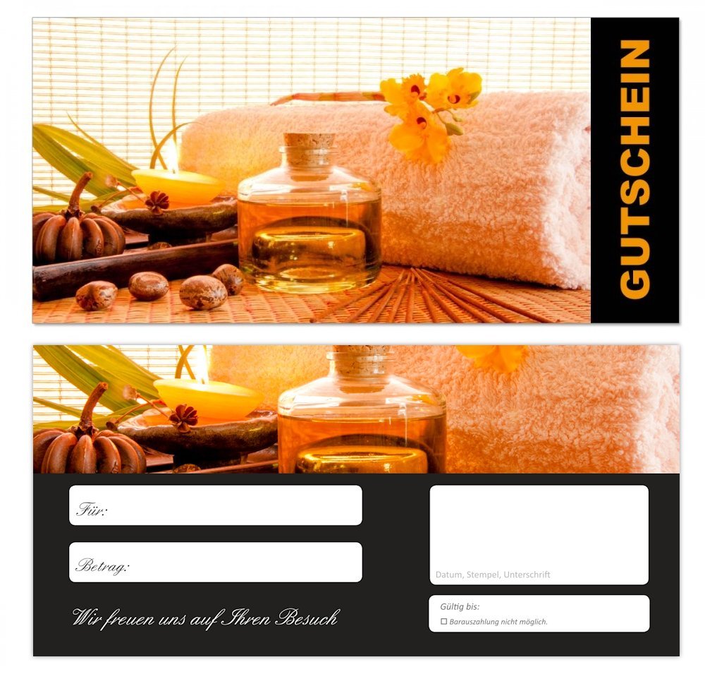 200 Stück Premium Geschenkgutscheine (Wellness-675) - Ein schönes Produkt für Ihre Kunden Gutscheine Gutscheinkarten für Bereiche wie Wellness, Sauna, Spa, Massage, Erholung, Urlaub, Kosmetik, Reisen, Entspannung und vieles mehr
