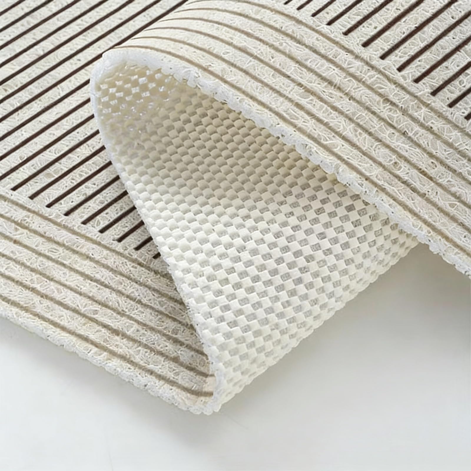 LOMUG Duschmatte rutschfest 90x120 cm Antirutschmatte Dusche, Schnell Trocknend Badematte, Weich Komfort Badewannenmatte mit Ablauf, PVC-Luffa Massage Duschmatten für Badewanne und Nassbereiche