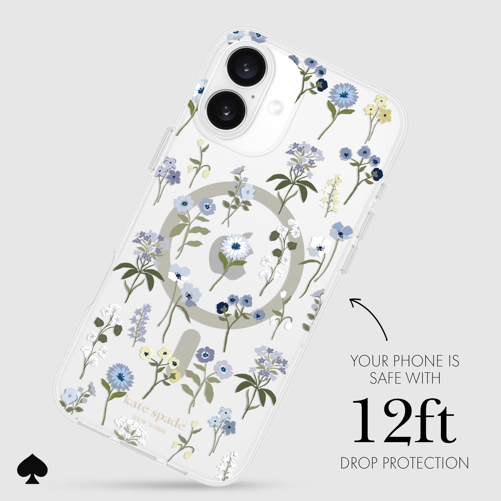 Kate Spade New York Etui na iPhone'a 16 Plus - kompatybilne z MagSafe - designerskie etui na telefon - Precious Bloom