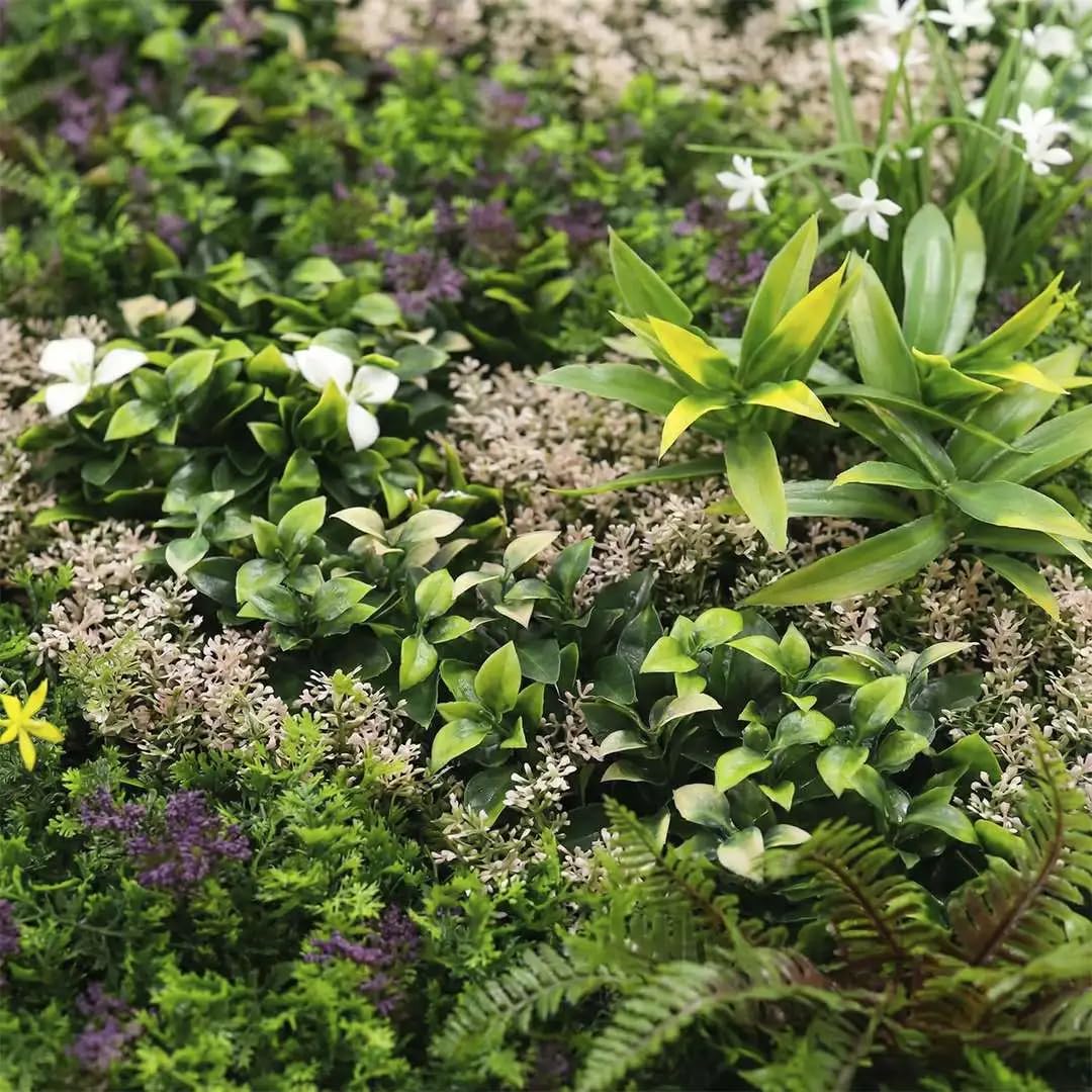 BLAINE - Giardino Verticale Artificiale Bali 100x100 cm per la Decorazione di Terrazze e Saloni con Foglie Realistiche di Alta Densità che Non Necessitano Manutenzione