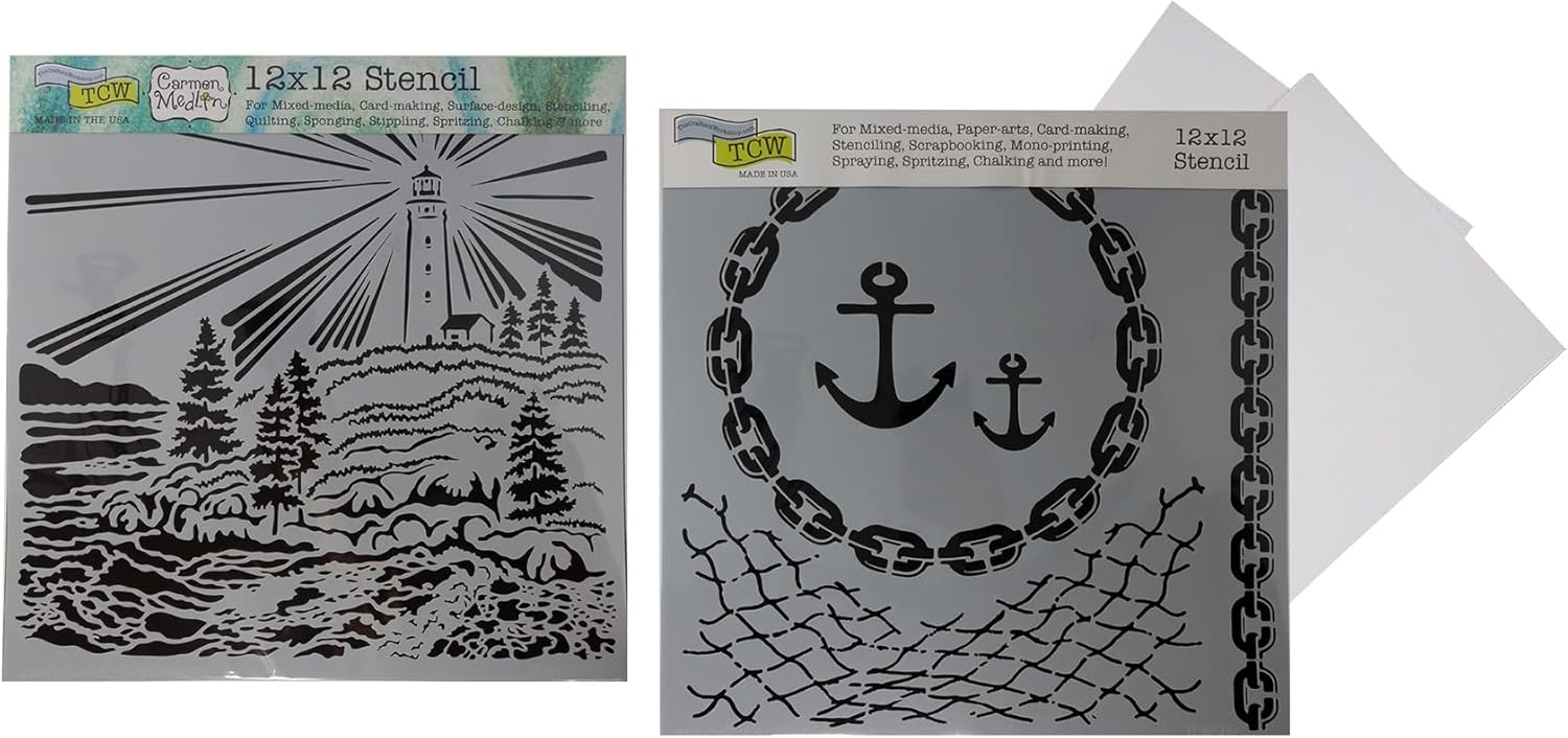 Large Lighthouse Stencils for Painting On Wood, Canvas