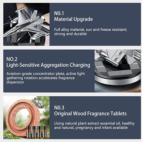 Miniatura 4 de Ambientador de aire de coche de avión Ambientador de coche solar Perfume para coche (Bluebell)