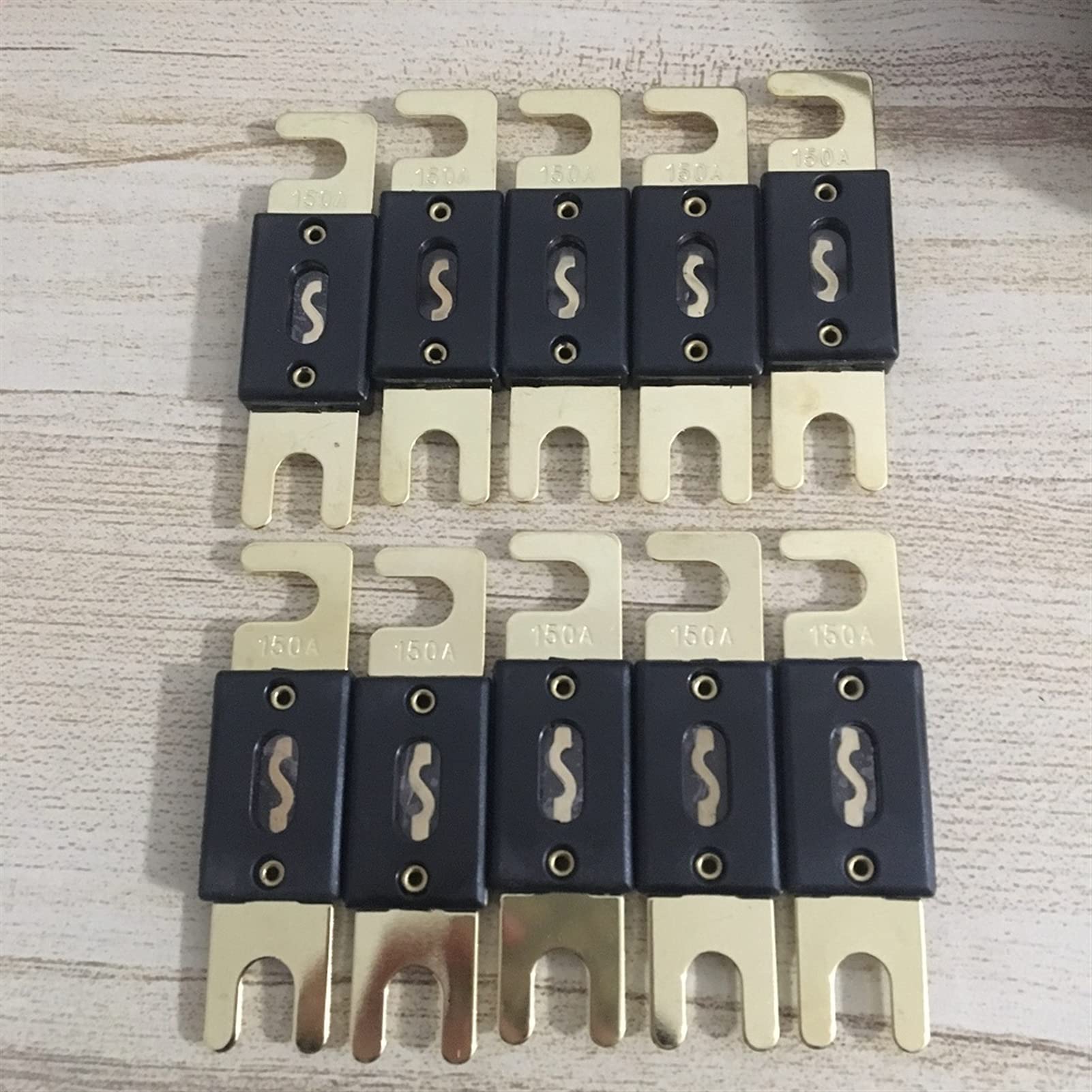 Fusibles automáticos ANL 200A para audio de coche chapados en oro evita ruidos de motor
