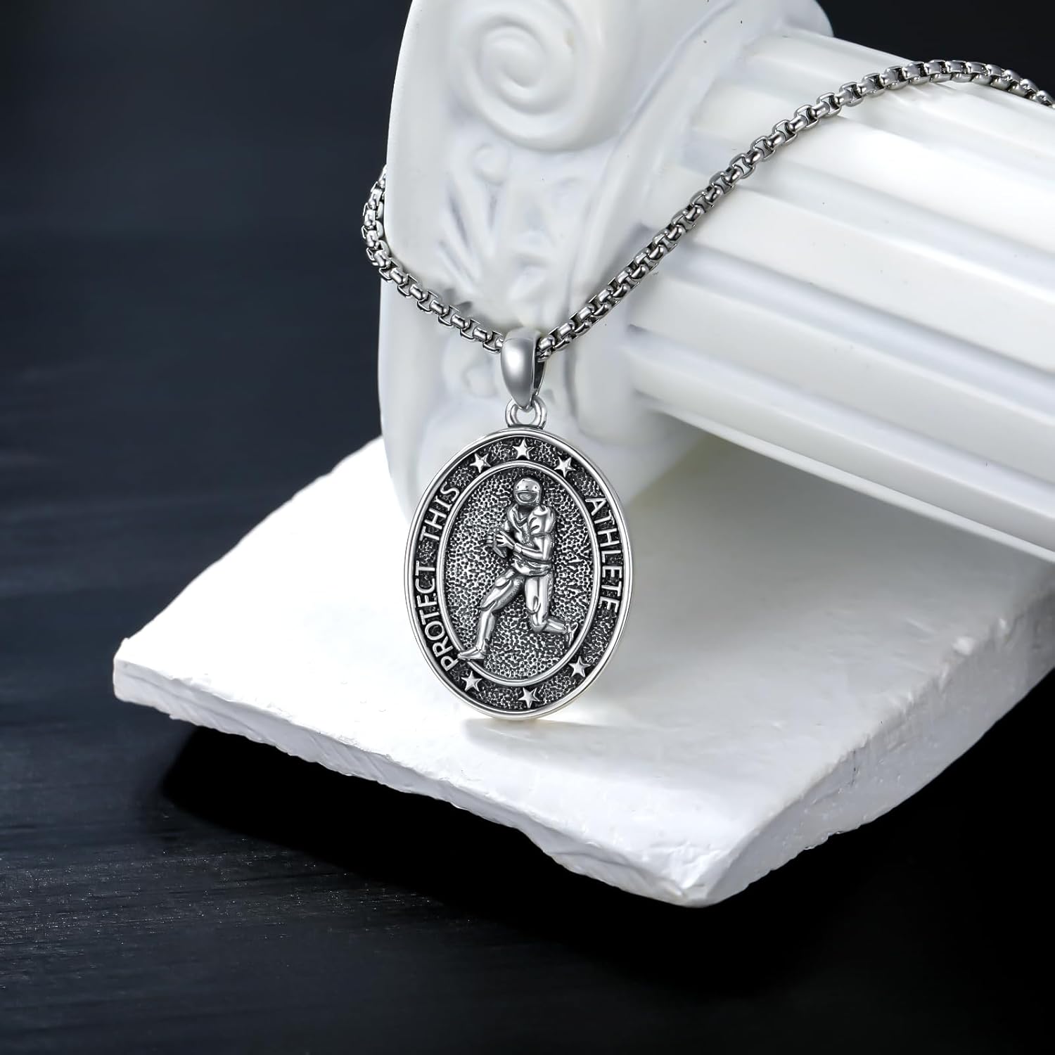 Sport Necklace for Men Women S925 Sterling Silver Baseball/Soccer/Hockey/Football/Basketball/Taekwondo/Tennis/Golf/Runner Pendant Necklace Sport Jewelry Gift for Sport Lover - Image 2