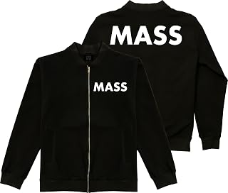 Kings Of NY Massachusetts State 2 Sided Black Cotton Bomber Jacket