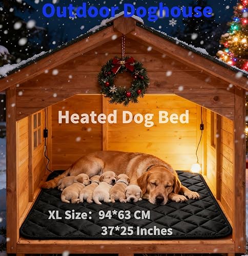 Miniatura 8 de Almohadilla térmica XXL para cama grande para perros y gatos al aire libre, para mascotas, gatitos, cachorros, cachorros, cachorros, para