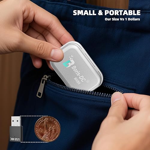 Miniatura 4 de Micrófono USB para PC y portátil  Mini micrófono con cancelación de ruido AI, micrófono portátil de computadora Plug & Play para grabación,