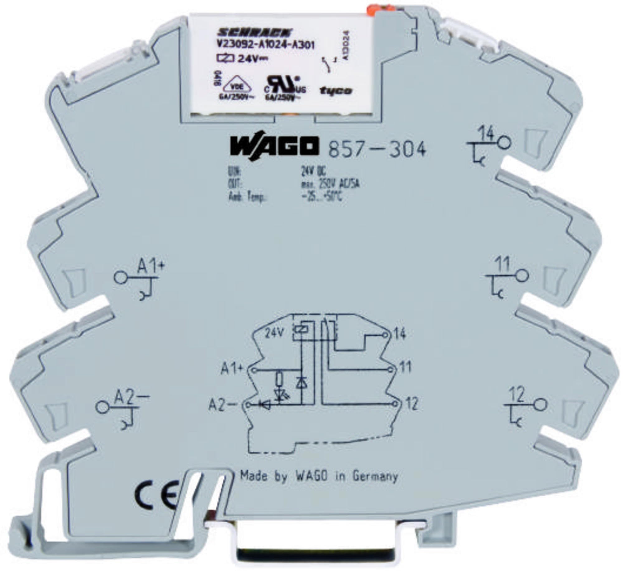 Wago Relay Module 6mm Width Relay WAGO Relay Module 115V AC/DC - 6A Changeover Contact ...