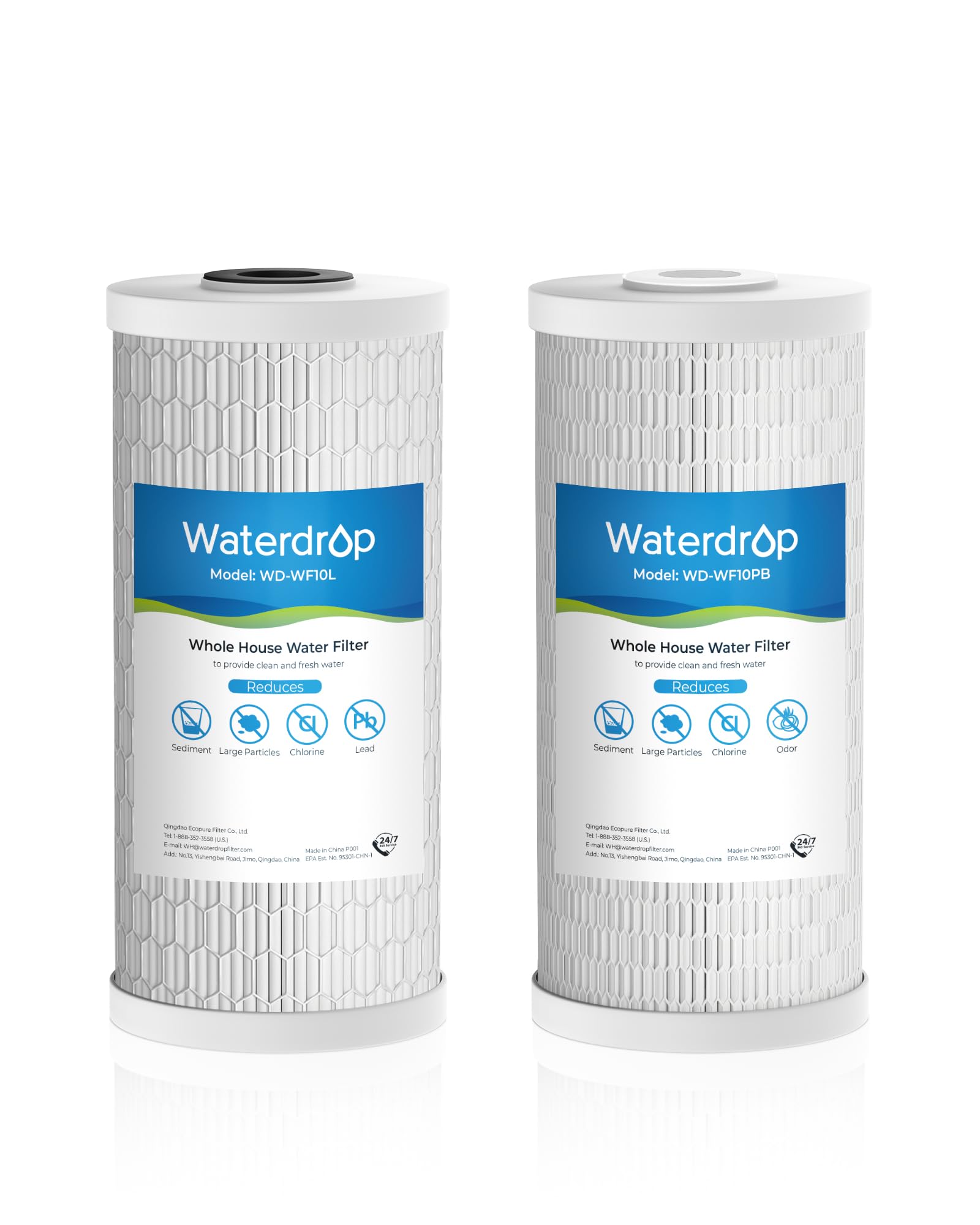 Waterdrop WF10PBL Whole House Water Filter, Compatible with WHF21-PBL