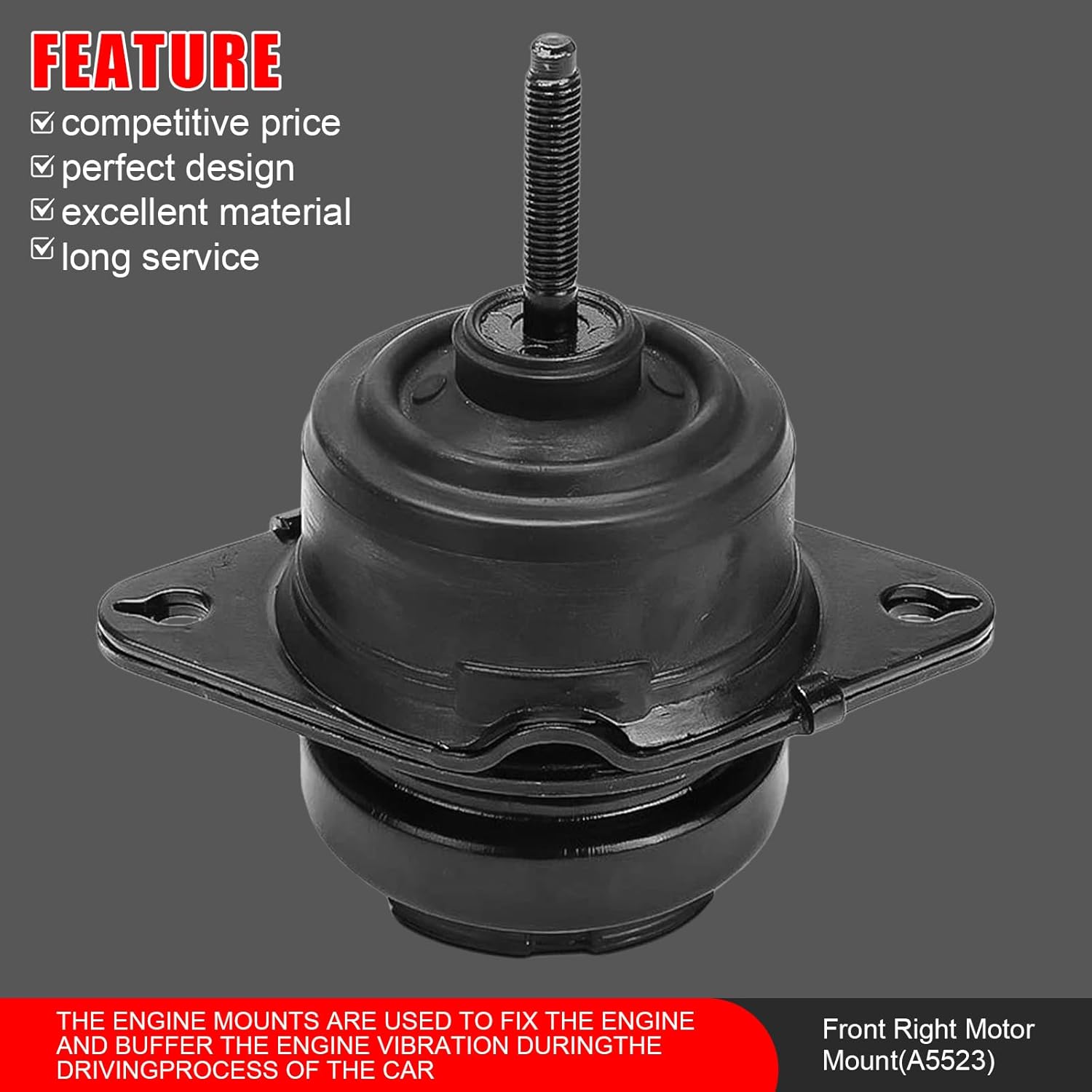 3PCS Engine Motor and Transmission kit Mount Compatible with 2011-2017 Ford Mustang 3.7L V6 & 2011-2022 Ford Mustang 5.0L V8 Engine,Repklace OE A5523 6R3Z6038A BR3Z6038B A5749 BR3Z7E373A BR3Z7E373B