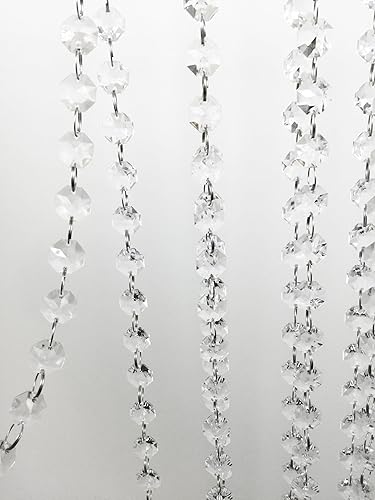 Guirnalda de cristal acrílico de 15 pies 5 yardas transparente