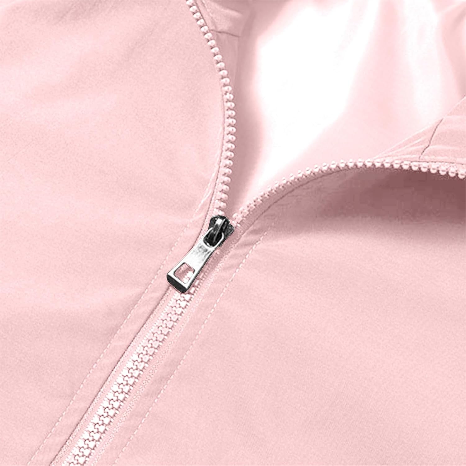 Womens Full Zip Sun Protection Jacket Windbreaker Elastic Cuff Hooded Top Lightweight Outdoor Trip Running Jackets