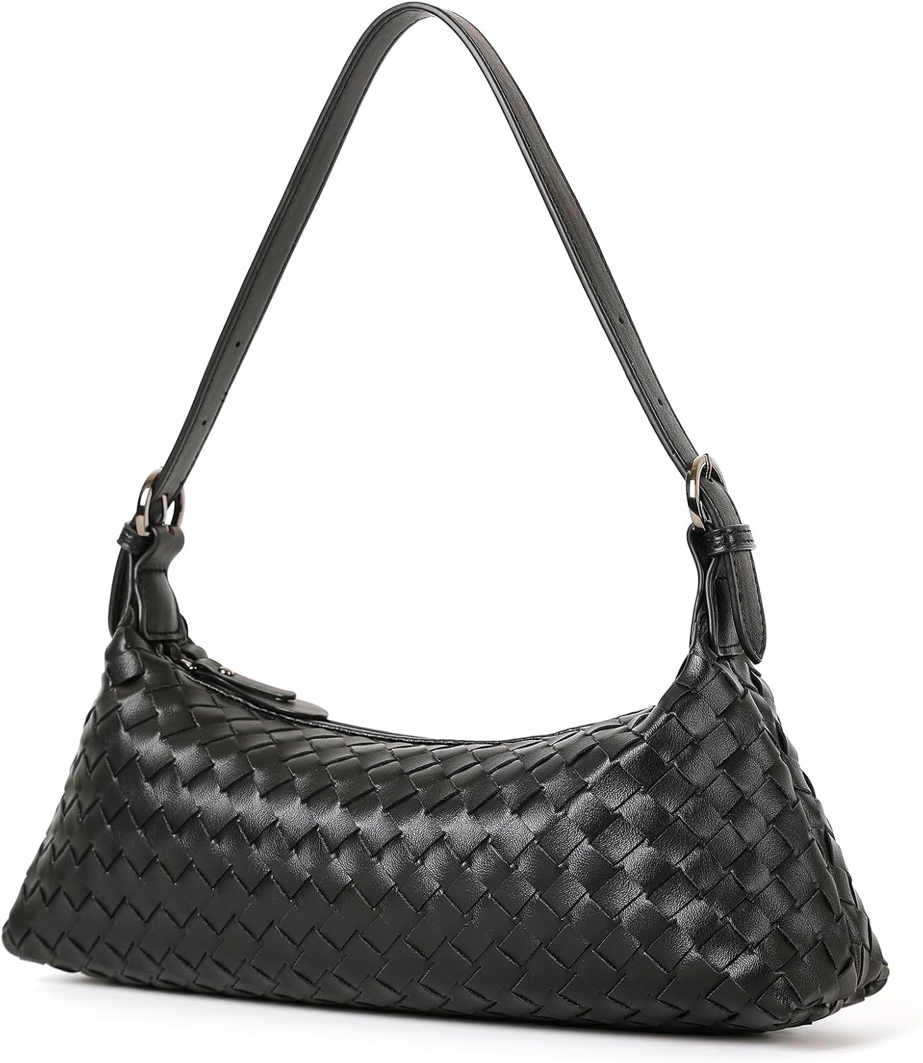 Shoulder Bags for Women, Woven Leather Crossbody Bag Small Purse Cute Hobo Tote Handbag Mini Clutch - Image 7