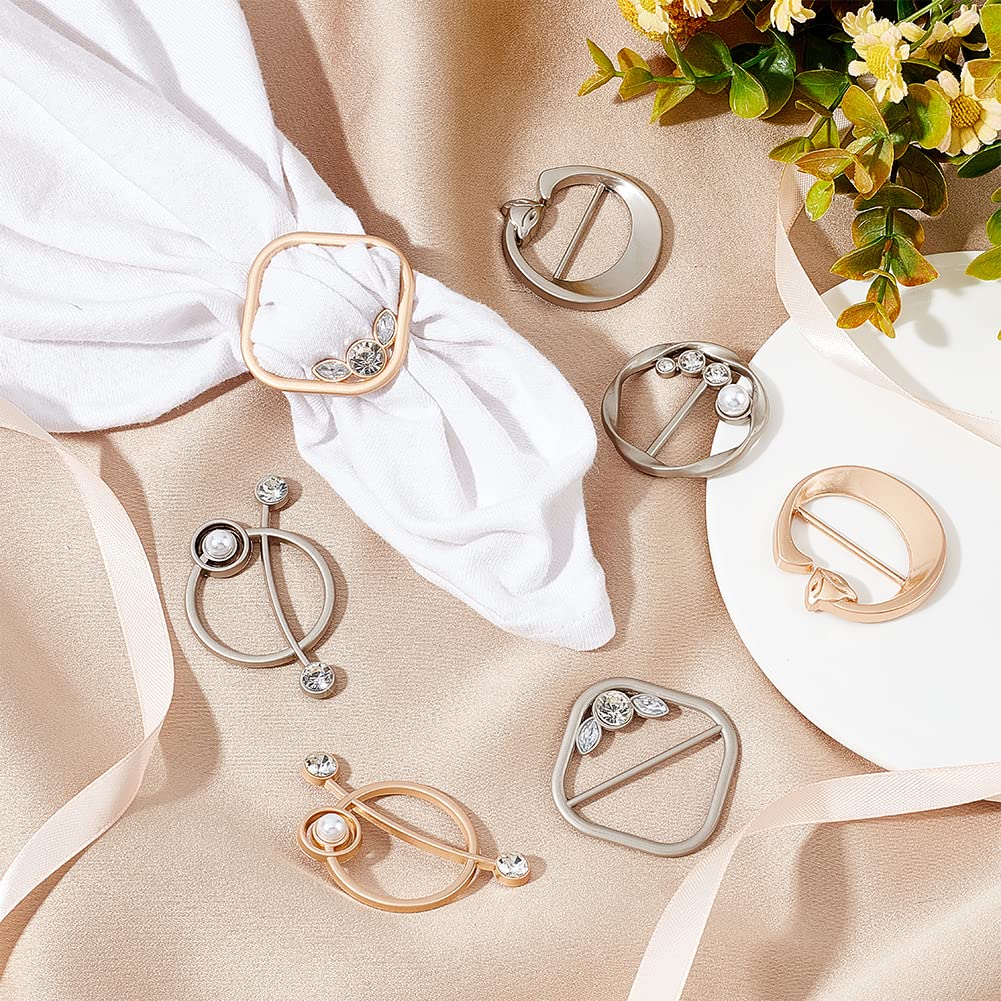 Pince à Anneau Pour Foulard En Soie, Pinces à Cravate Pour T-Shirt,Boucles En Métal De Mode Pour Femmes | Clips De Chemise Pour Vêtements Pour Femmes