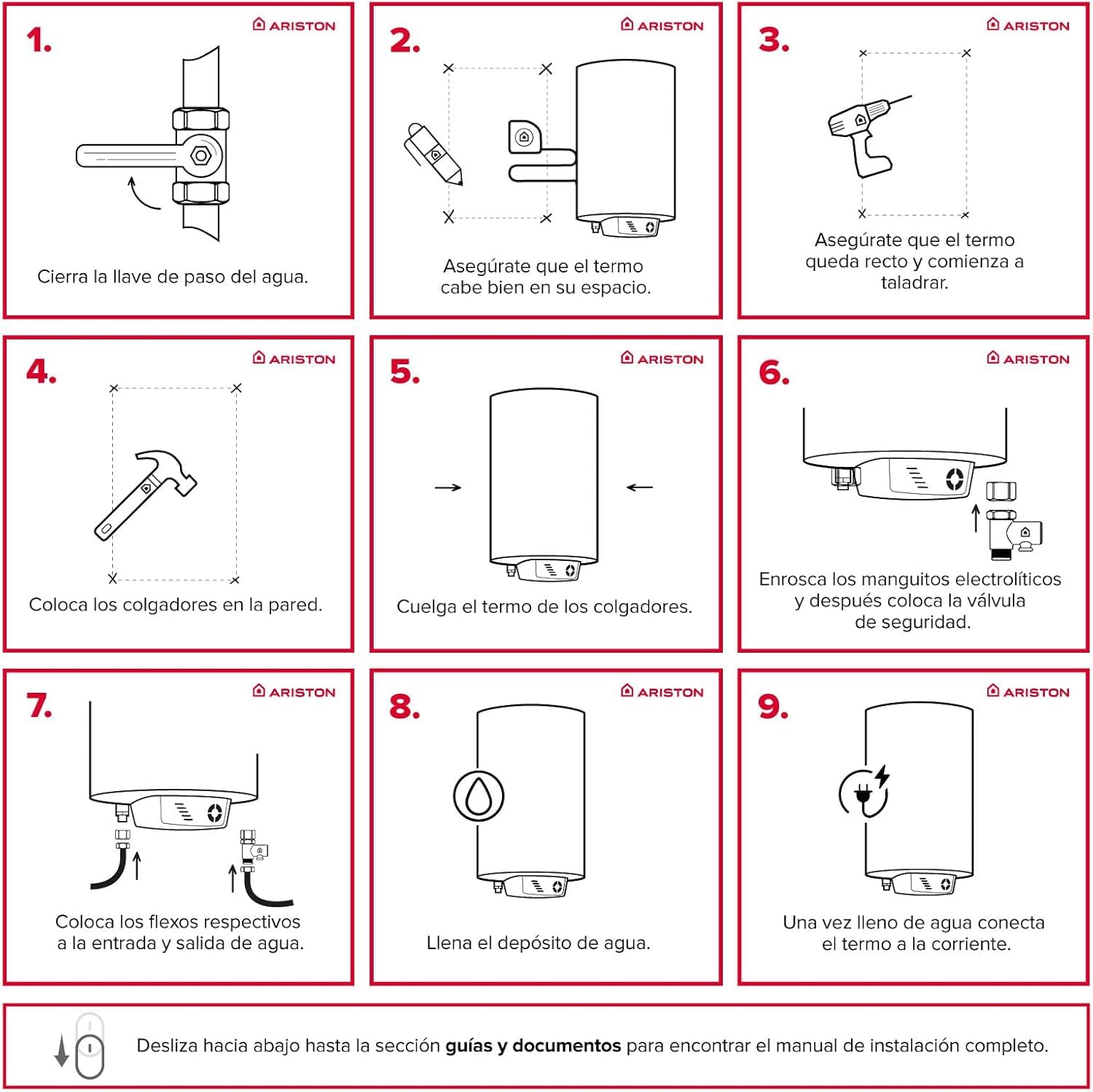 Ariston, Fleck Nilo - Termo Eléctrico 75 Litros, Calentador de Agua Eléctrico Horizontal y Vertical Eficiente, Calentadores 41.3x43x95 Fabricado para Instalación en España - Eficiencia B, Rango (A+/F)
