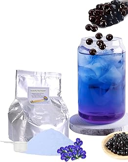 Butterfly Pea Mix for Flavored Boba Bubble Tea Powder for Milk Tea Premium Instant Drink Mix - 2.2 LB bag for 40-45 Servings - Just Add Tapioca Pearls by BUBBLE TEA SUPPLY
