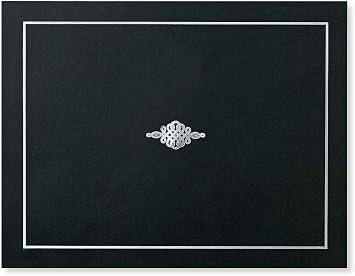 PaperDirect Crest Foil-Stamped Black Certificate Jackets, Holds 8.5 x 11 Certificate, Elegant Silver Foil Crest and Border, Graduation, Diploma, Recognition, Appreciation, Awards, Pack of 10