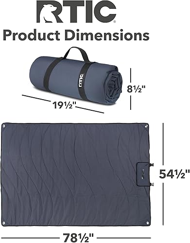 Miniatura 10 de RTIC Anywhere - Manta impermeable portátil, alfombrilla acolchada para exteriores para picnic, playa, campamento, césped, parque, tiempo de juego,