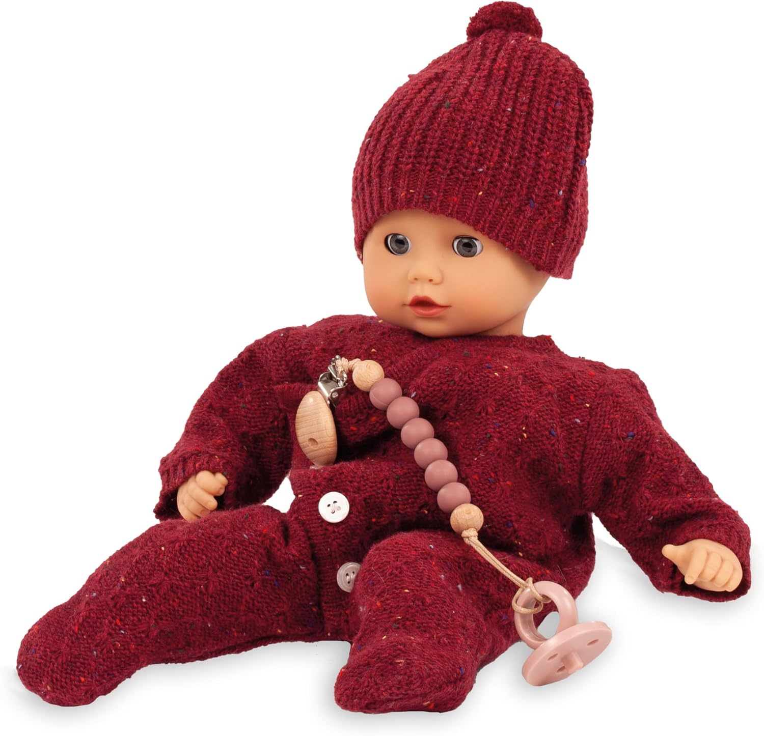Gotz 2520567 Muffin Baby Jubilee- 13" Baby Doll Without Hair and Brown Sleeping Eyes