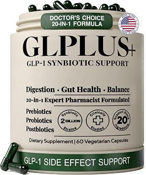 GLP-1 Companion Gut Supplement, 20-in-1 Prebiotic Probiotic Postbiotic
