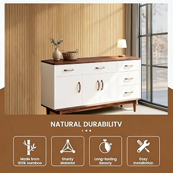 Natural Bamboo Wall Panel for Interior Decor - 7.8 ft x 1.3 ft (94 x 15.6) Narrow Slat Design, Renewable Pole Wrap & Wainscoting Paneling for Walls, Ceiling, Furniture - Raw Bamboo, 1-Pack