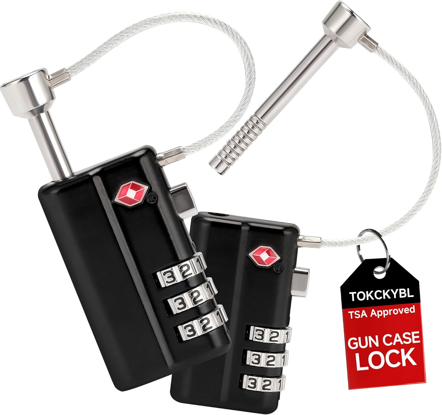 Professional Gun Case Lock TSA Approved – Heavy-Duty, Cut-Resistant & Child-Safe Security Padlock for Firearms, Pistols, Rifle Cases, and Travel Luggage