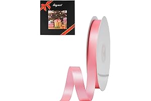 LIUYAXI Pink Ribbon 1/2 Inch, 50 Yards of Premium Satin