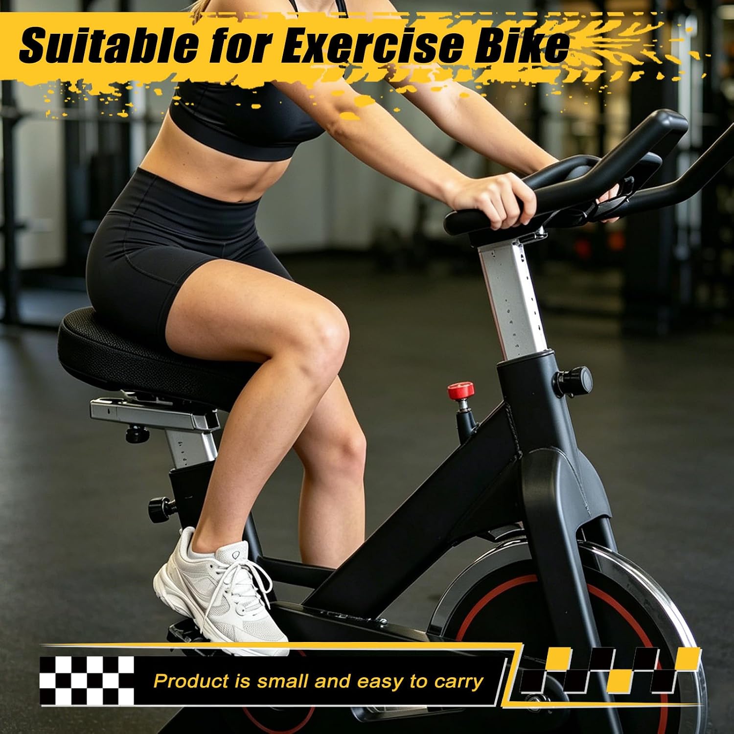 Thickened Exercise Bike Seat Cushion with Ventilation Holes Rowing Machine Pad for Rowing Machine, Recumbent Bikes, Chest Fly Machine, Bench Press