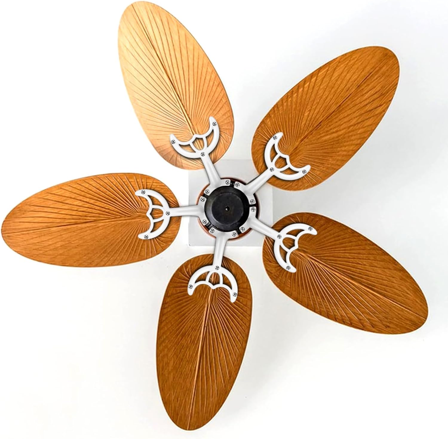 NUOBESTY Ceiling Fan Arm Replacement Universal Iron Fan Blade Support Rod Indoor Outdoor Replacement Part 6.69X4.33X1.77 Inch, White