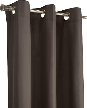 Room Darkening Grommet Indoor Curtain Panel 40 x 84 in Brown
