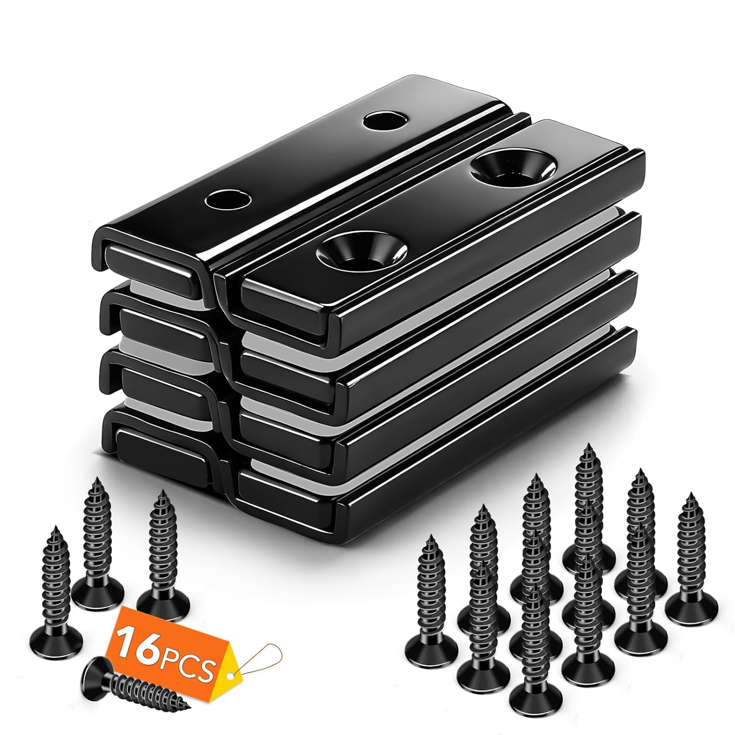 DIYMAG Magnets Strips,8 Packs 80 LBS Countersunk Hole Magnet with Screws — Amazon image 8